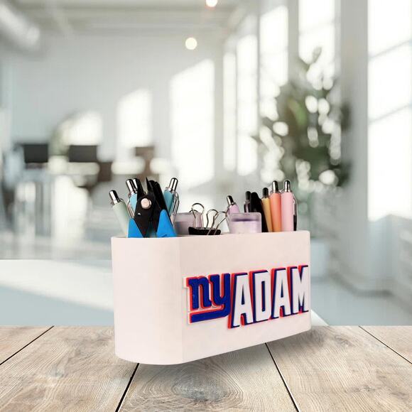 Personalized New York Giants Desk Organizer, Giants Gift, Giants Office Gift - Picture 6 of 10